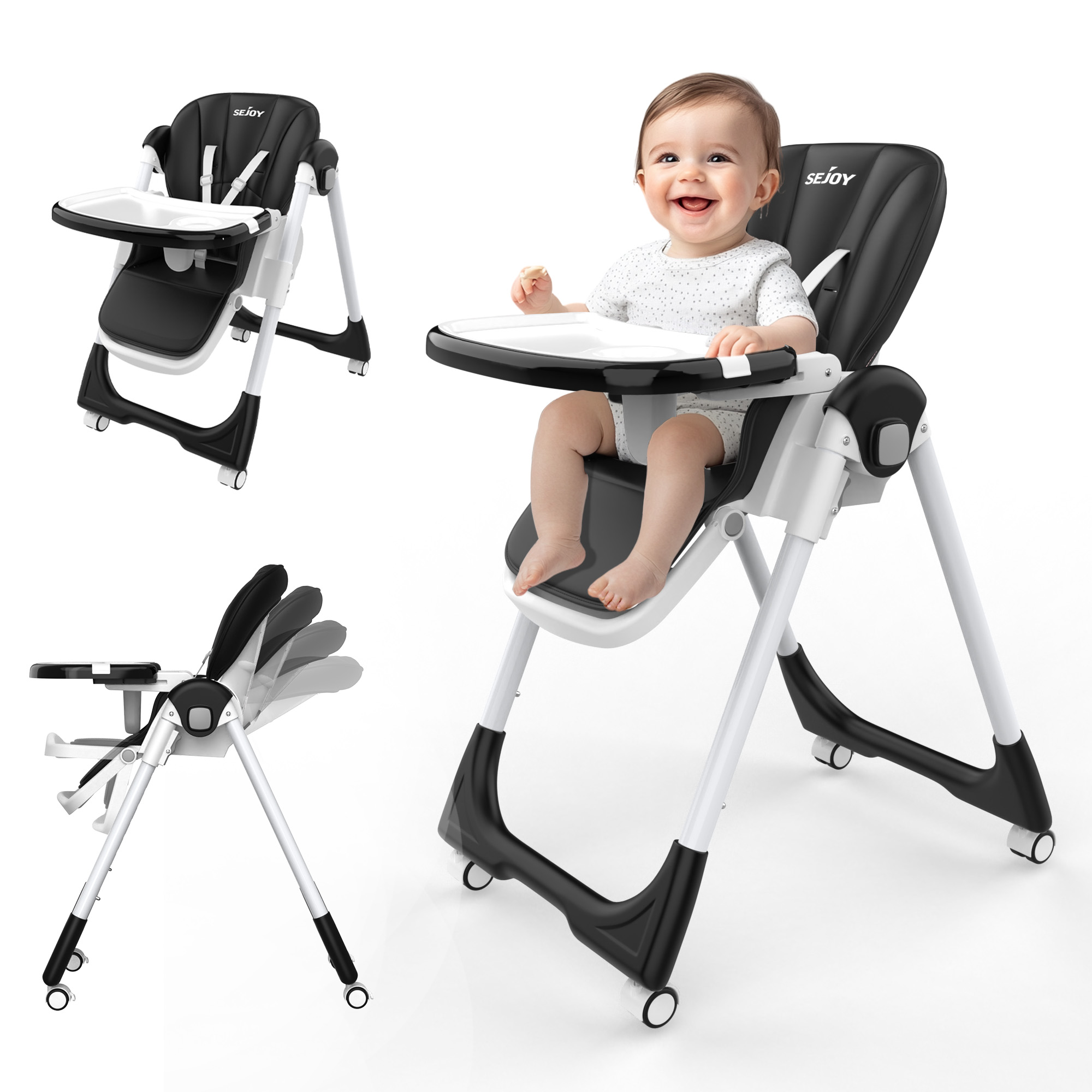 Baby Nursery Bed - Sejoy Baby High Chair Adjustable with