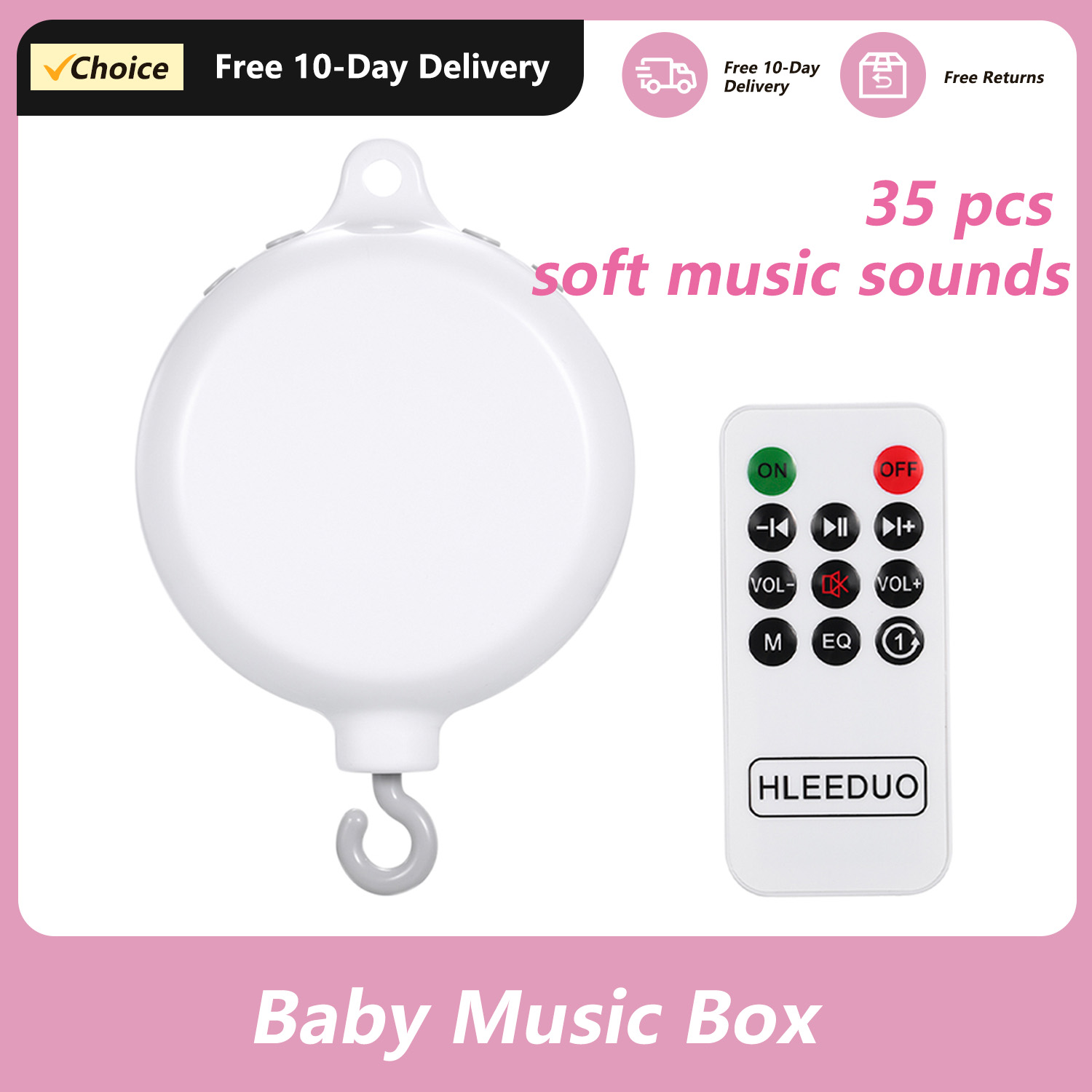 Crib Mobile Musical - Rotary Baby Crib Bed Toy Musical