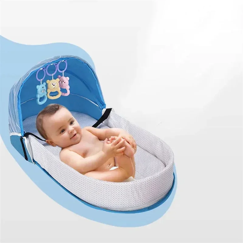 Baby Nursery Bed - Foldable Portable Newborn Baby Bed, Bionic