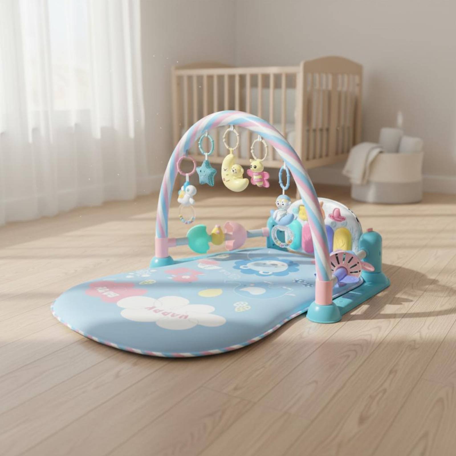 Baby Playpen with Piano Music  - Baby Nursery Bed 评论和价格