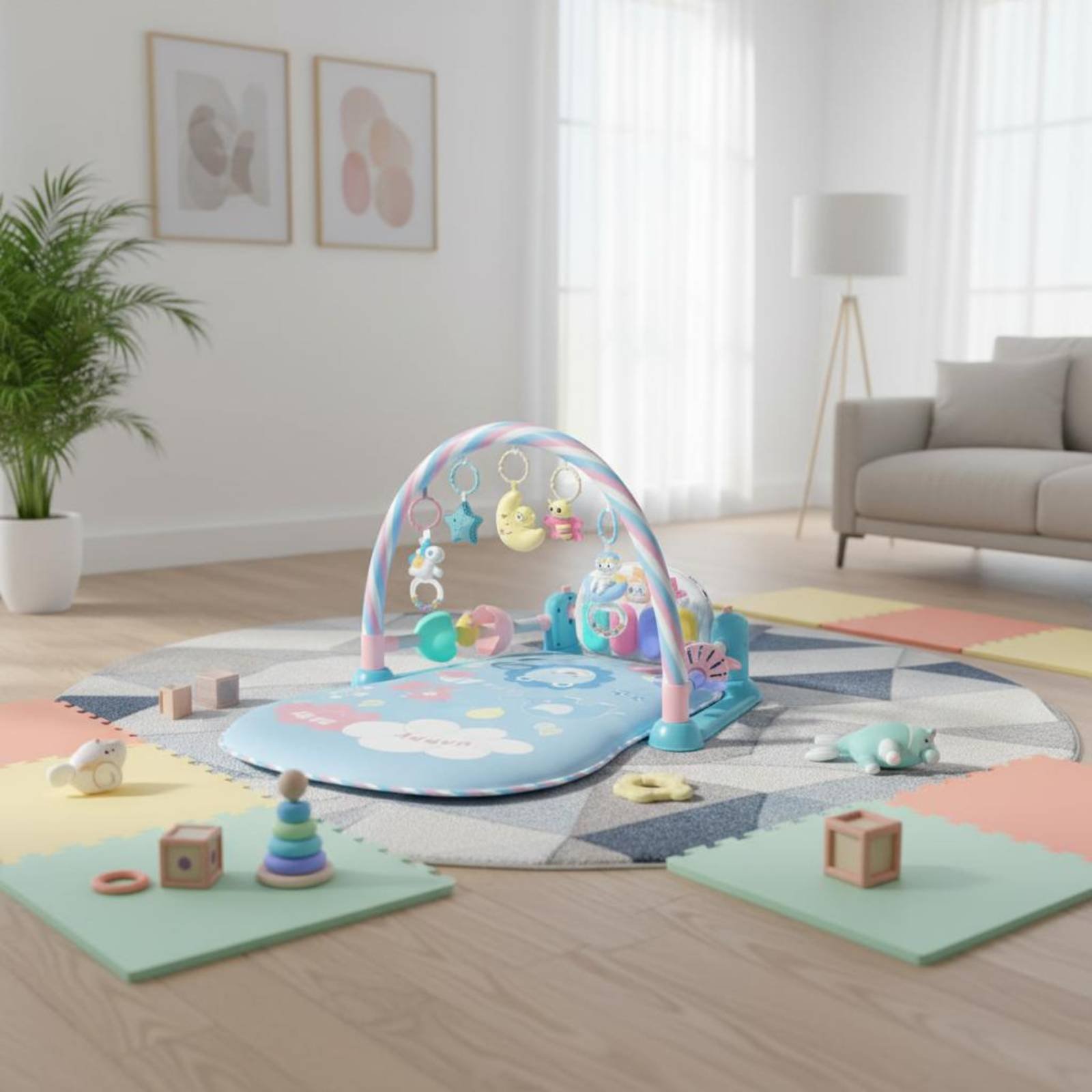 Baby Playpen with Piano Music  - Baby Nursery Bed 评论和价格
