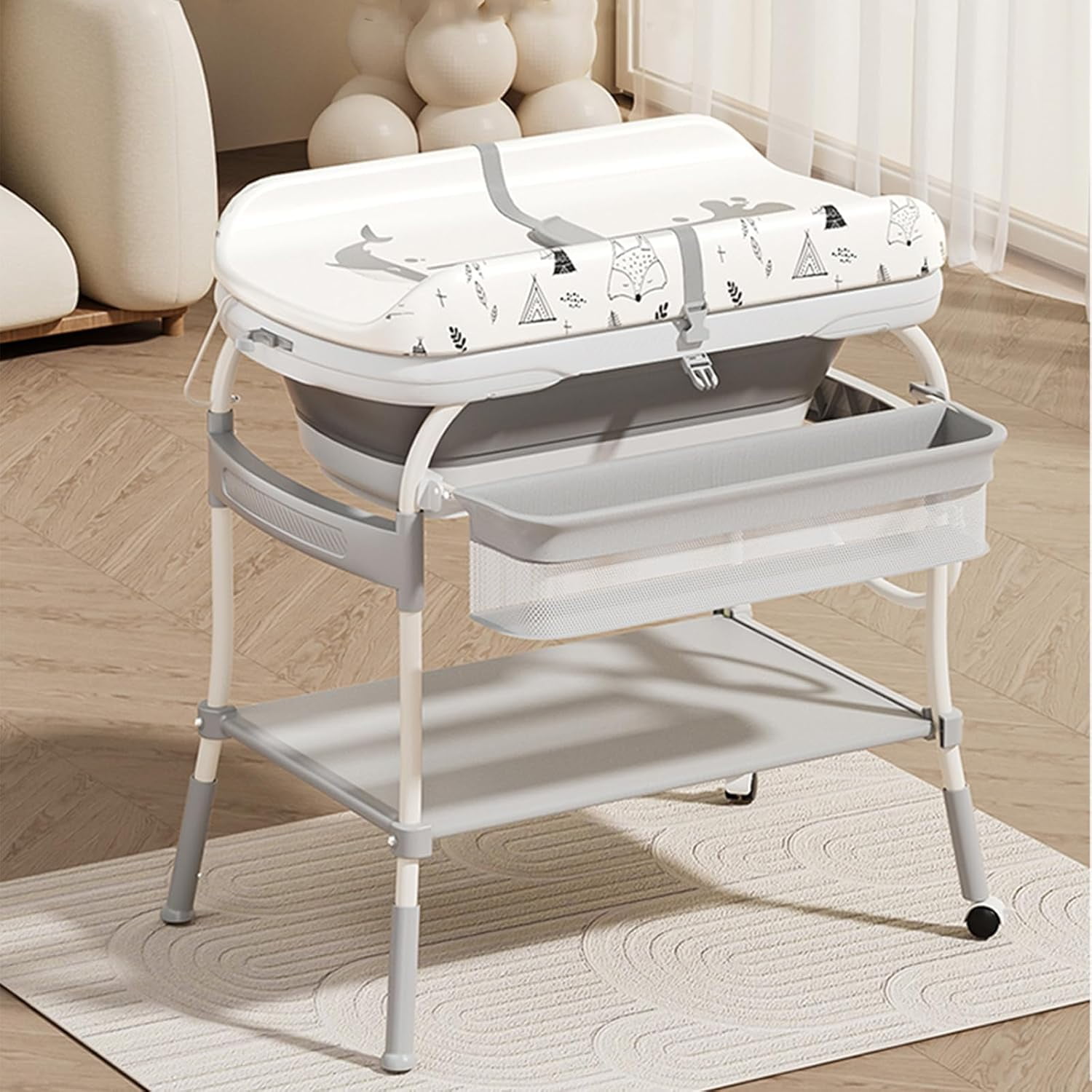 2 in 1 Baby Changing Table wit - Baby Nursery Dresser Changing Table 评论和价格
