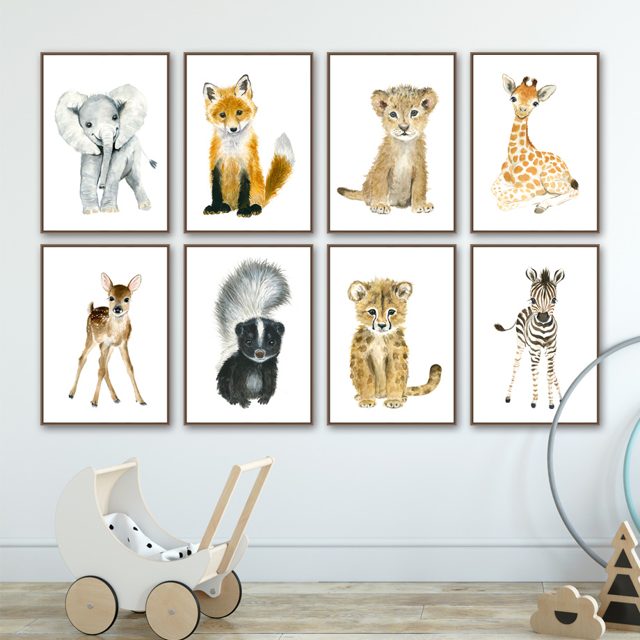 Elephant Fox Zebra Giraffe Leo - Baby Nursery Giraffe 评论和价格