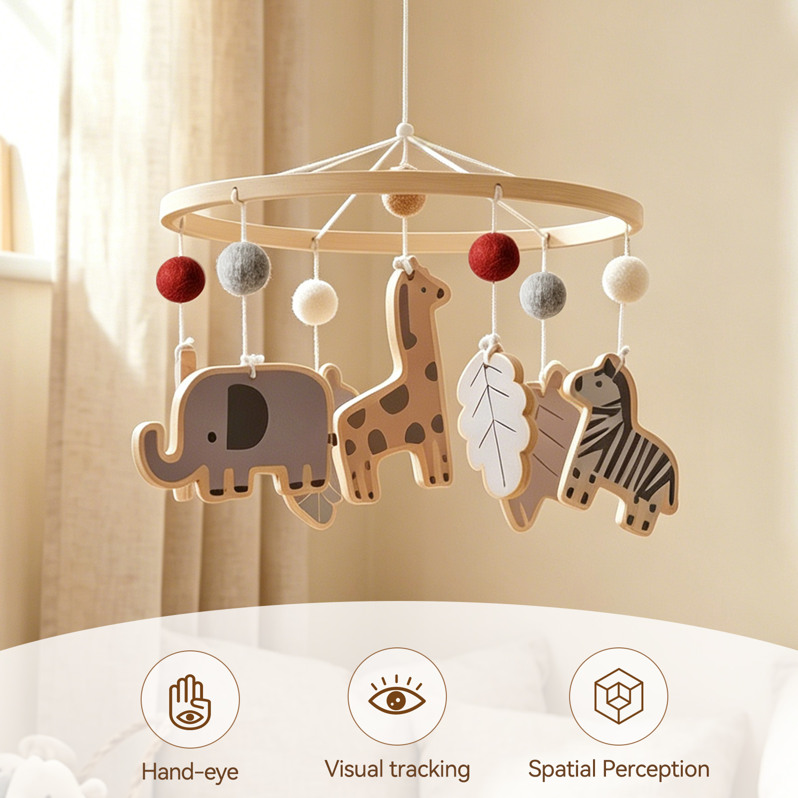 Wooden Forest Baby Bed Bell An - Crib Mobile Musical 评论和价格