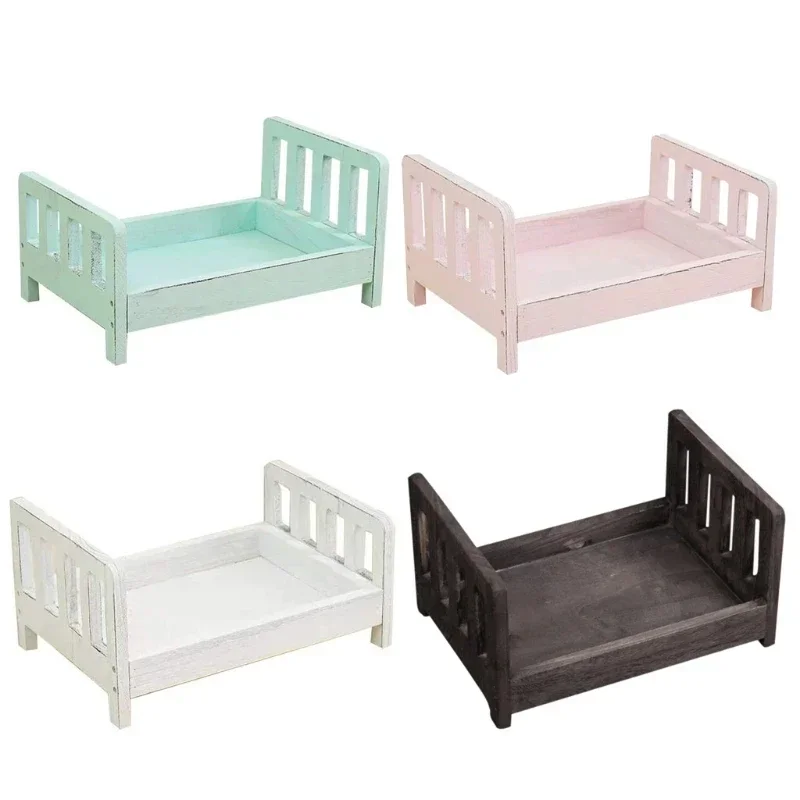 Infant Posing Sofa Retro Wood  - Baby Nursery Bed 评论和价格