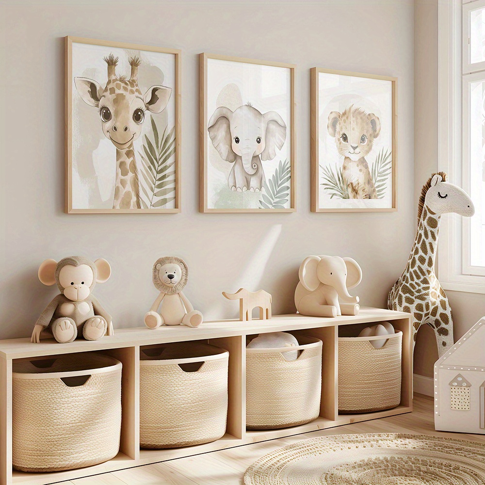 Giraffe Elephant Leopard Jungl - Baby Nursery Giraffe 评论和价格