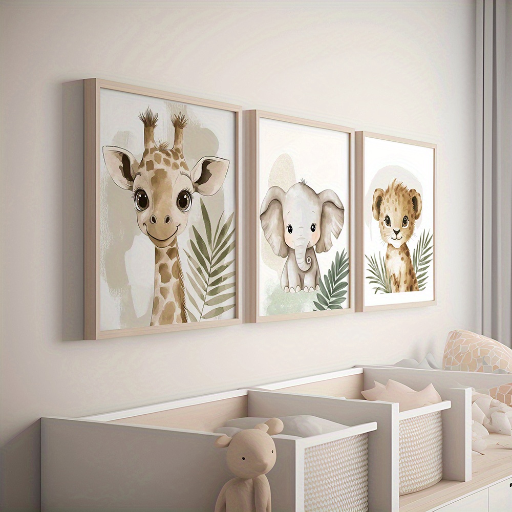 Giraffe Elephant Leopard Jungl - Baby Nursery Giraffe 评论和价格