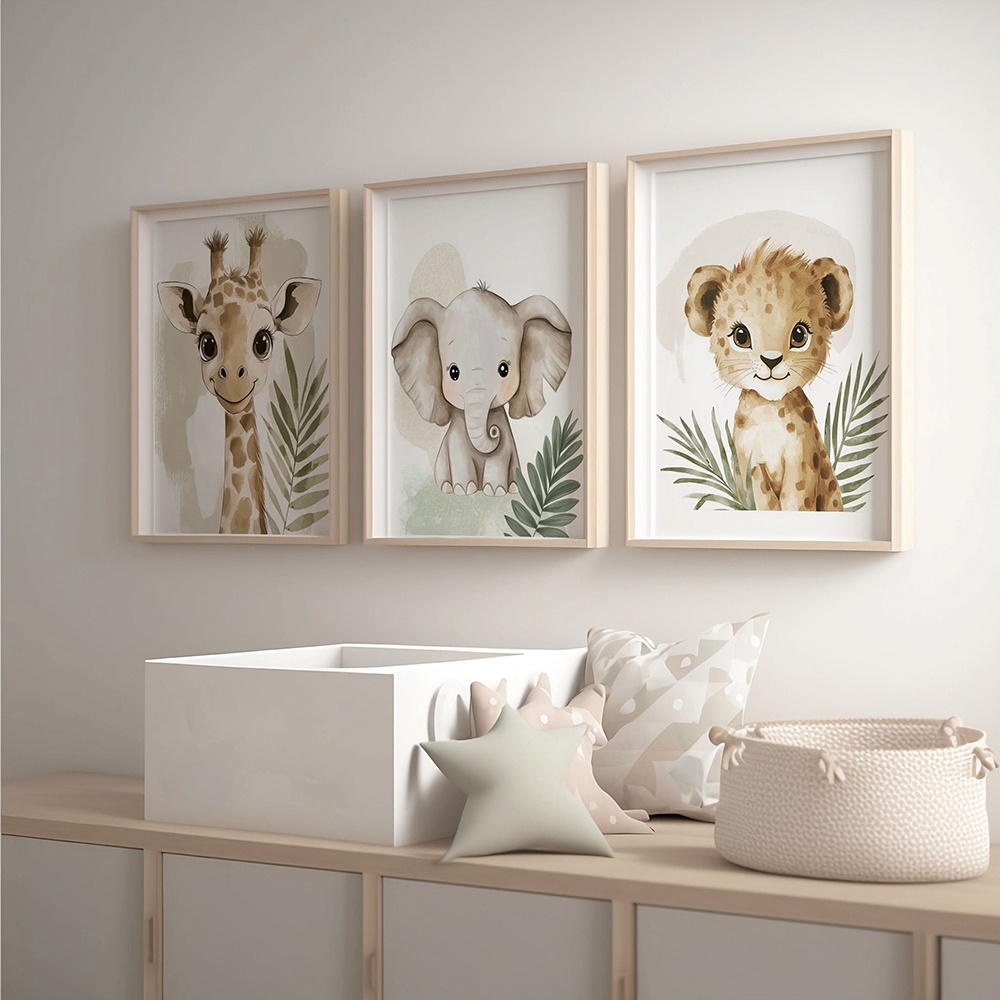 Giraffe Elephant Leopard Jungl - Baby Nursery Giraffe 评论和价格