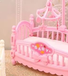 1:12 Dollhouse Miniature Mini  - Baby Nursery Bed 评论和价格