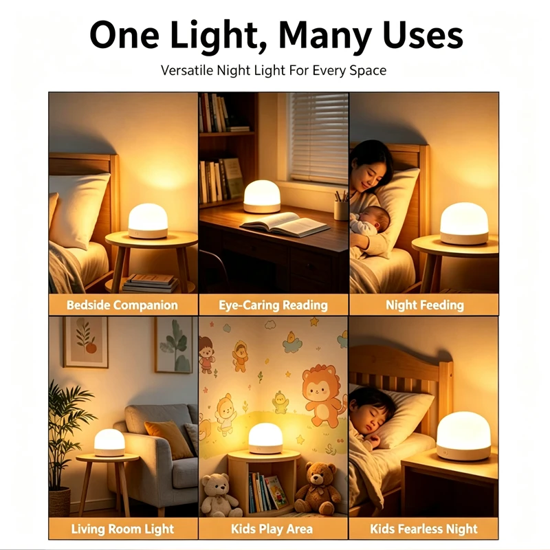 USB Rechargeable Night Light 3 - Baby Nursery Night Light 评论和价格