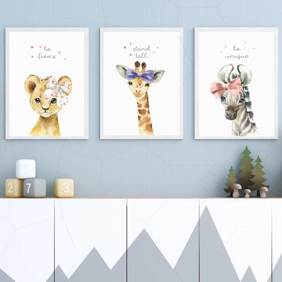 Lion Zebra Giraffe Elephant Hi - Baby Nursery Giraffe 评论和价格