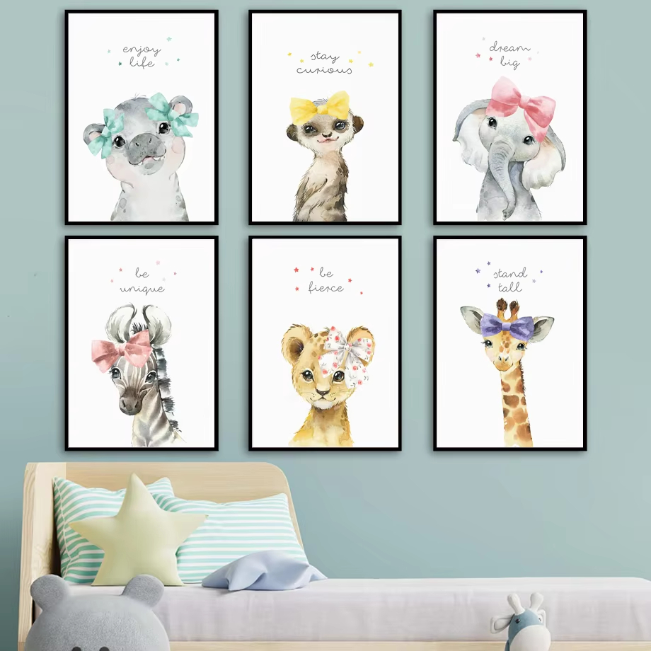 Lion Zebra Giraffe Elephant Hi - Baby Nursery Giraffe 评论和价格