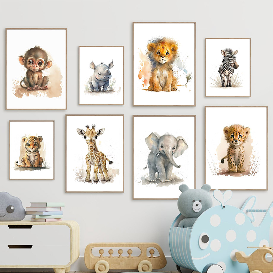 Nursery Animals Lion Giraffe R - Baby Nursery Giraffe 评论和价格