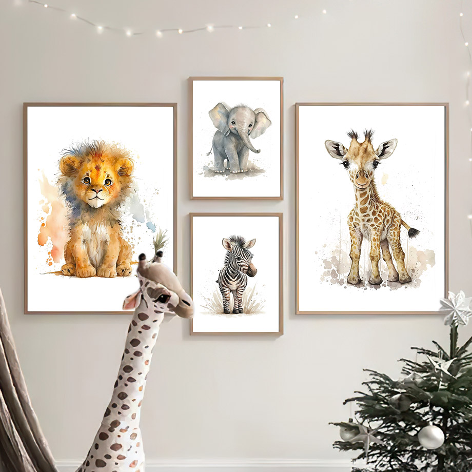 Nursery Animals Lion Giraffe R - Baby Nursery Giraffe 评论和价格