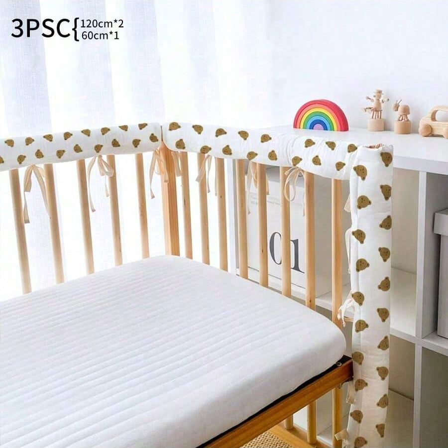 3Pcs Ins Baby Crib Bumper Stri - Baby Nursery Glider 评论和价格