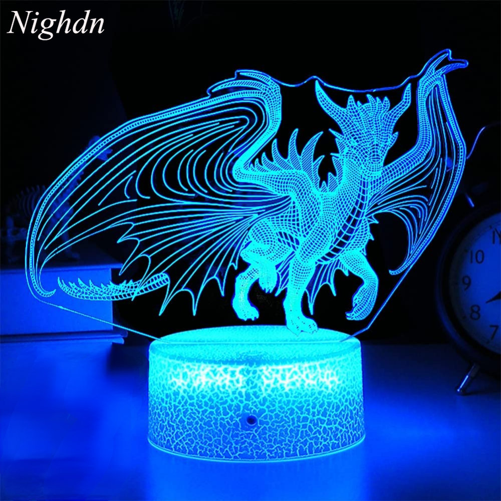 Dragon Night Light Acrylic LED - Baby Nursery Night Light 评论和价格