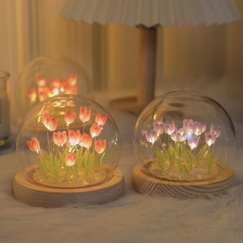 Artificial Tulip Flower Night  - Baby Nursery Night Light 评论和价格