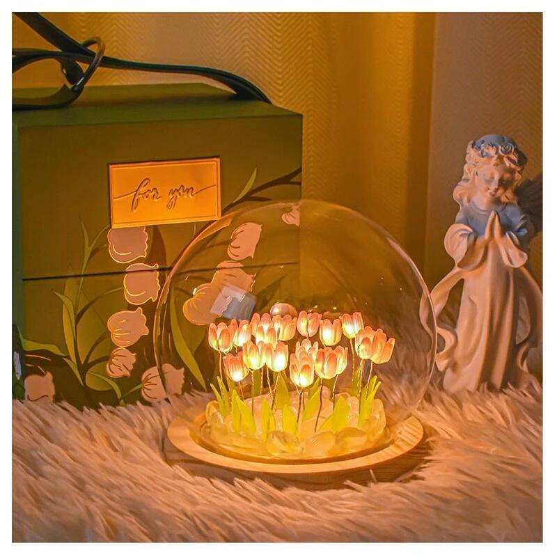Artificial Tulip Flower Night  - Baby Nursery Night Light 评论和价格